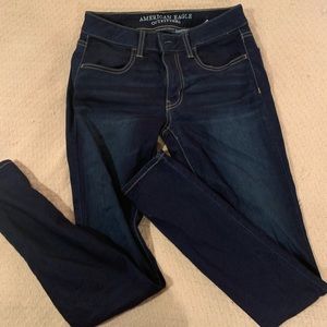 AE Super Super Stretch Dark Wash Jeans